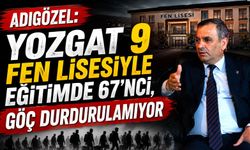 Adıgözel: Yozgat 9 Fen Lisesiyle Eğitimde 67'nci, Göç Durdurulamıyor