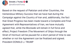 ABD Başkanı Trump: 'Özgürlük Projesi kısa bir süreliğine durdurulacak'