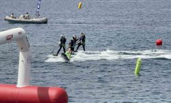 Bodrum'da su üstünde adrenalin fırtınası