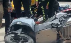 Bursa'da otomobilin çarptığı motosikletli kurye yaralandı