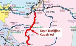 Çatak yolu araç trafiğine kapatıldı