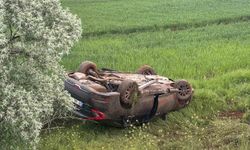 Erzincan'da şarampole devrilen otomobildeki 4 kişi yaralandı