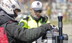 Kütahya'da motosiklet sürücülerine yönelik trafik denetimi