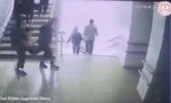 Malatya'da öğrencilerin deprem tahliyesi kamerada