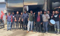Osmaniye'de sanayi esnafından 1 Mayıs'a davul zurnalı kutlama