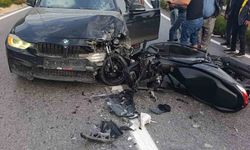 Otomobil ile motosiklet çarpıştı: 2 yaralı