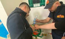 Parmağına yüzük sıkışan vatandaşın imdadına itfaiye ekipleri yetişti