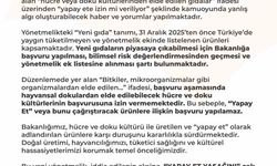 Tarım ve Orman Bakanlığı: 'Türkiye sınırları içinde yapay et üretimi ve tüketimi söz konusu değildir'
