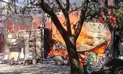 Tokat'ta müştemilatta çıkan yangın, çevre evlere sıçramadan söndürüldü