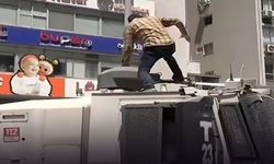 TOMA'nın üstüne çıkıp zarar veren saldırgan tutuklandı