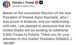 Trump: 'Polonya'ya 5 bin ek asker göndereceğiz'
