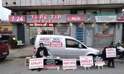 Ümraniye'de takılan serum sonrası hayatını kaybeden genç kızın ailesinden tıp merkezi önünde eylem