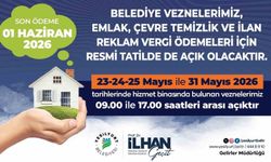 Yeşilyurt Belediyesi vezneleri vergi ödemeleri için resmi tatilde açık olacak