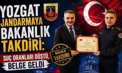 Yozgat Jandarmaya Bakanlık Takdiri: Suç Oranları Düştü, Belge Geldi