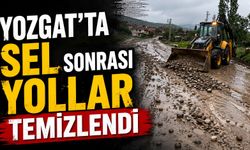 Yozgat'ta sel sonrası yollar temizlendi