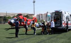 84 yaşındaki hasta ambulans helikopterle Malatya'ya getirildi