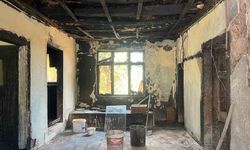 Alevlerin geride bıraktığı acı tablo: Evi yanan acılı baba uzatılacak yardım elini bekliyor