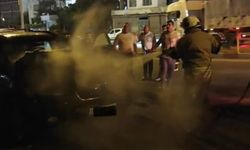 Belen'de otomobil yangını