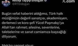 Cumhurbaşkanı Erdoğan'dan Yücel Paşmakçı için taziye mesajı
