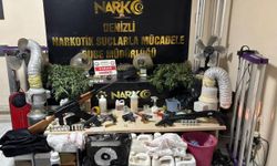 Denizli'de çok sayıda silah ve kenevir yetiştirme ekipmanları ele geçirildi