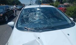 Diyarbakır'da yolun karşısına geçmeye çalışan şahsa araba çarptı
