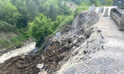Düzce'de aşırı yağışlar heyelana neden oluyor