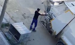 Edirne'de devrilen çöp konteyneri günlerdir kaldırılmadı