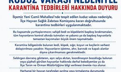 Edremit'te kuduz vakası sonrası karantina uygulaması başladı