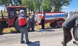 Gediz'de biçerdöverle hasat kontrolü