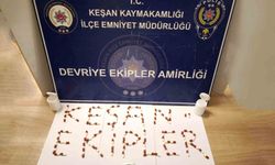 Keşan'da polisin arama yaptığı evde 120 adet sentetik ecza ele geçirildi