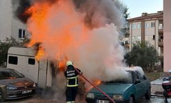 Menteşe'de karavan küle döndü