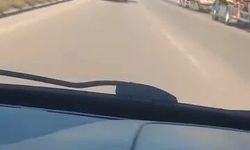 Otobanda kaza kamerada, kıl payıyla kazadan kurtuldu