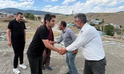 Sarıkamış Kaymakamı Aslantatar kilitli parke taşı çalışmaları yerinde gördü