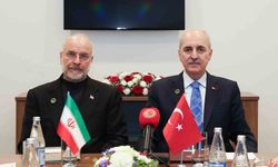 TBMM Başkanı Kurtulmuş, Bakü'de İran Meclis Başkanı Galibaf ile görüştü
