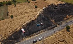 Tekirdağ'da tarım arazisinde çıkan yangın kısa sürede söndürüldü