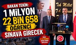 Bakan Tekin: '1 milyon 22 bin 658 öğrenci sınava girecek'