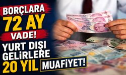 Borçlara 72 Ay Vade, Yurt Dışı Gelirlere 20 Yıl Muafiyet