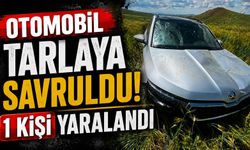 Otomobil tarlaya savruldu, 1 kişi yaralandı