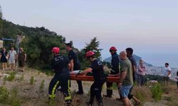 Alanya'da uçuruma yuvarlanan ATV sürücüsünü itfaiye ekipleri kurtardı