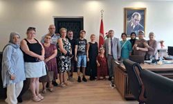 Ayvalık Birlik Ortopedik Engelliler Derneği'nden Kaymakam Cimşit'e hayırlı olsun ziyareti