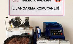 Bilecik'te 5 ayrı adreste yapılan baskında 3 bin 200 kaçak makaron ele geçirildi