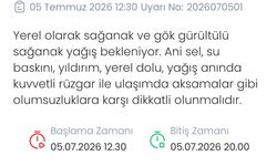 Denizli için kuvvetli yağış ve sel uyarısı