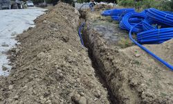 Düzce'de köylerde isale hattı çalışmaları sürüyor