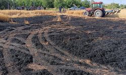 Elazığ'daki ekili tarlada çıkan yangın ekiplerce söndürüldü