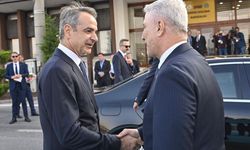 Fransa Cumhurbaşkanı Macron ve Yunanistan Başbakanı Miçotakis Ankara'da