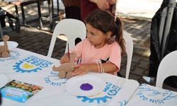 Gebze'de çocuklar için parklarda el becerisi atölyeleri kuruldu