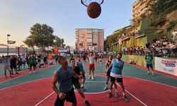 Gölcük'te potalar sokak basketbolu için kuruluyor
