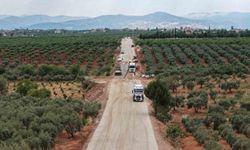Karacasu'da 20 kilometrelik yolda sathi kaplama çalışmaları başladı