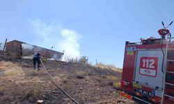Kurtalan'da anız yangını bahçelere sıçradı