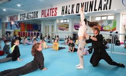 Merkezefendi'de minik cimnastikçiler yazı sporla geçiriyor